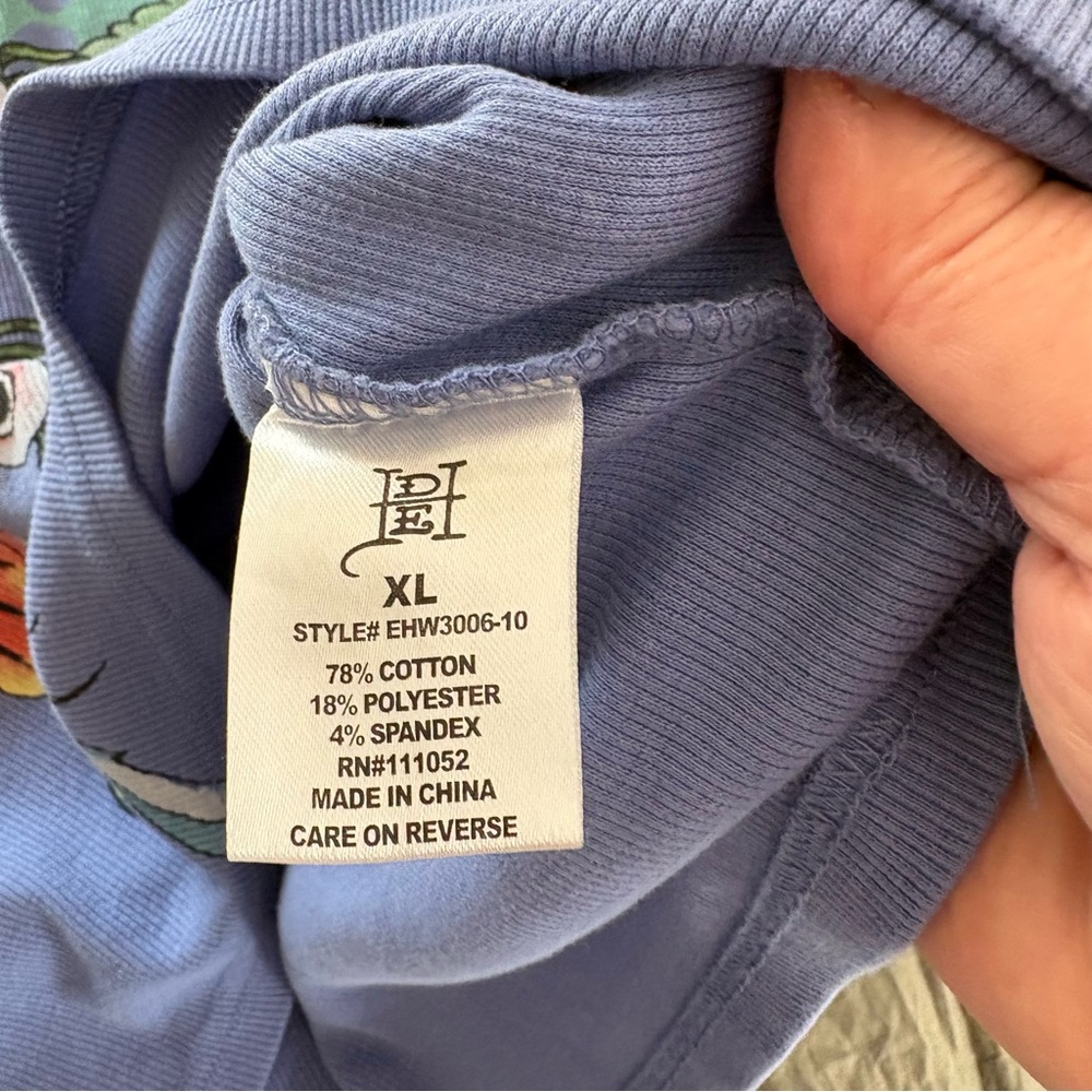 Ed Hardy Butterflies Rib Tank Dress in Pale Blue. Size XL. - Picture 10 of 12